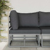 Meble Ogrodowe Czarny i antracyt 71,5 x 71,5 x71 cm Metal