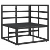 Meble Ogrodowe Czarny i antracyt 71,5 x 71,5 x71 cm Metal