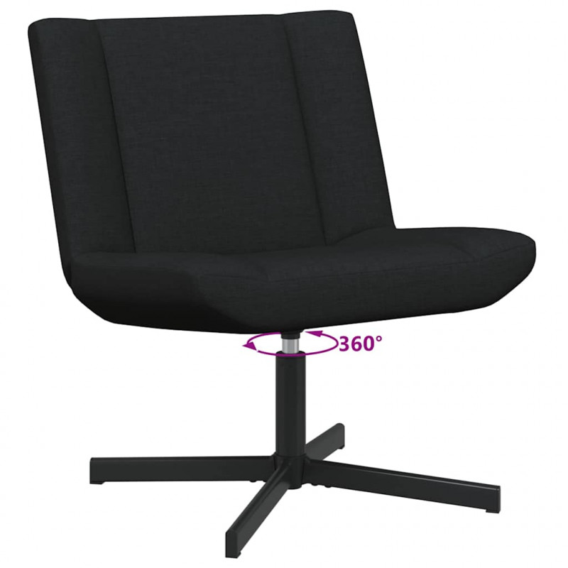 Fotel obrotowy Czarny 63 x 75 x 76 cm tkanina