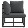 Meble Ogrodowe Czarny i antracyt 71,5 x 71,5 x71 cm Metal