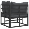 Meble Ogrodowe Czarny i antracyt 71,5 x 71,5 x71 cm Metal