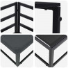Meble Ogrodowe Czarny i antracyt 71,5 x 71,5 x71 cm Metal