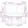 Meble Ogrodowe Czarny i antracyt 71,5 x 71,5 x71 cm Metal