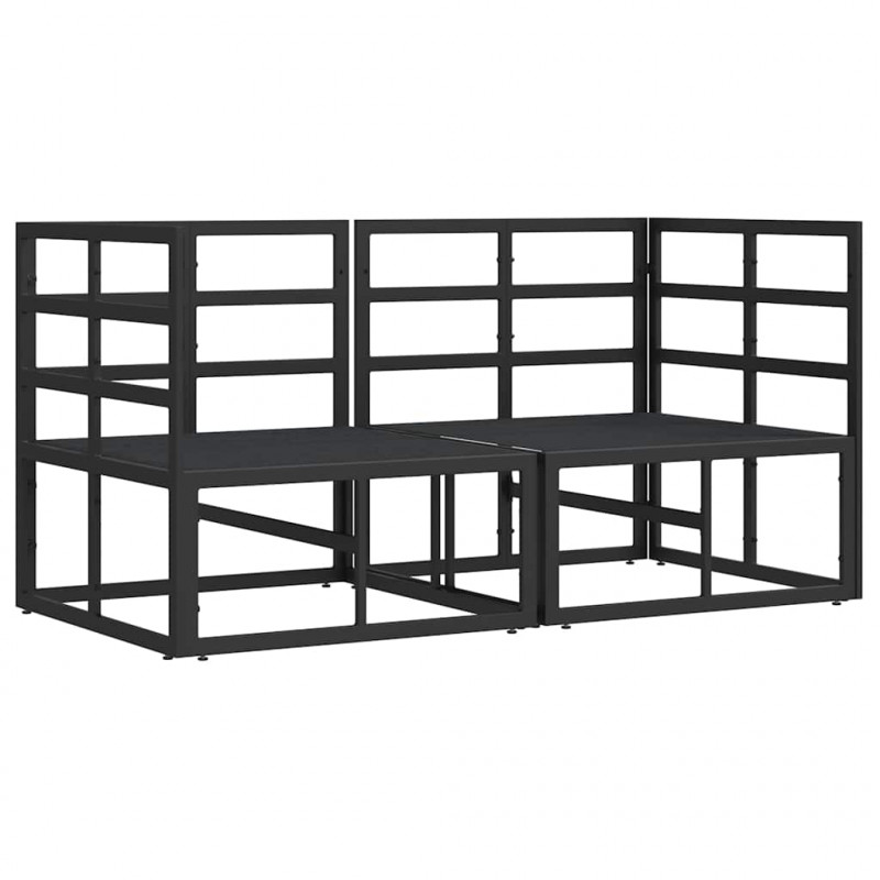 Meble Ogrodowe 2 Sztuka Czarny i antracyt 71,5 x 71,5 x71 cm