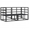 Meble Ogrodowe 2 Sztuka Czarny i antracyt 71,5 x 71,5 x71 cm