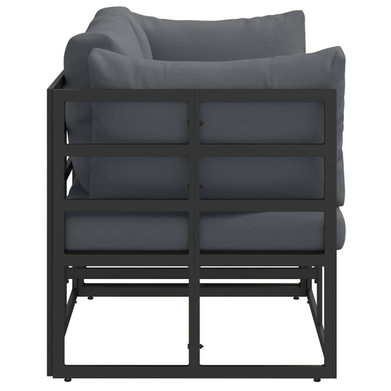 Meble Ogrodowe 2 Sztuka Czarny i antracyt 71,5 x 71,5 x71 cm