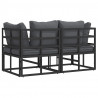 Meble Ogrodowe 2 Sztuka Czarny i antracyt 71,5 x 71,5 x71 cm