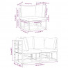 Meble Ogrodowe 2 Sztuka Czarny i antracyt 71,5 x 71,5 x71 cm
