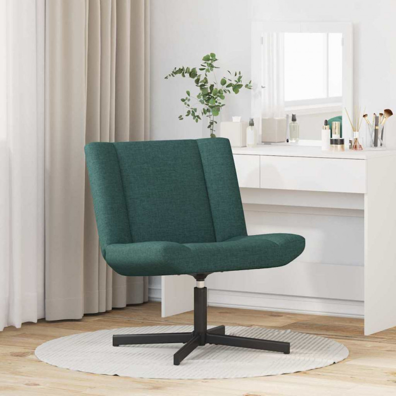 Fotel obrotowy Ciemna zieleń 63 x 75 x 76 cm tkanina