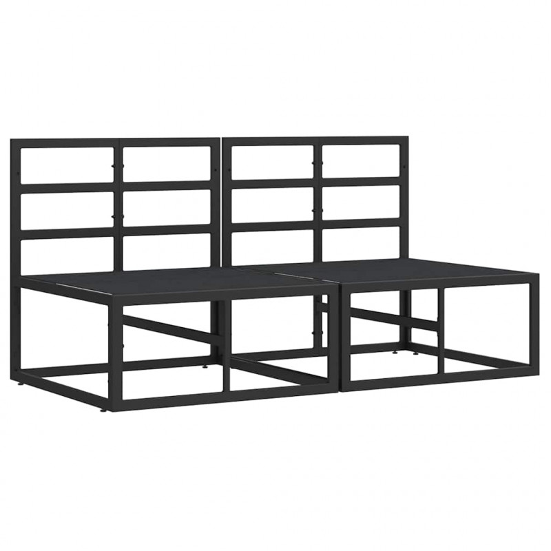 Meble Ogrodowe 2 Sztuka Czarny i antracyt 70 x 71,5 x 71 cm