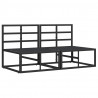 Meble Ogrodowe 2 Sztuka Czarny i antracyt 70 x 71,5 x 71 cm