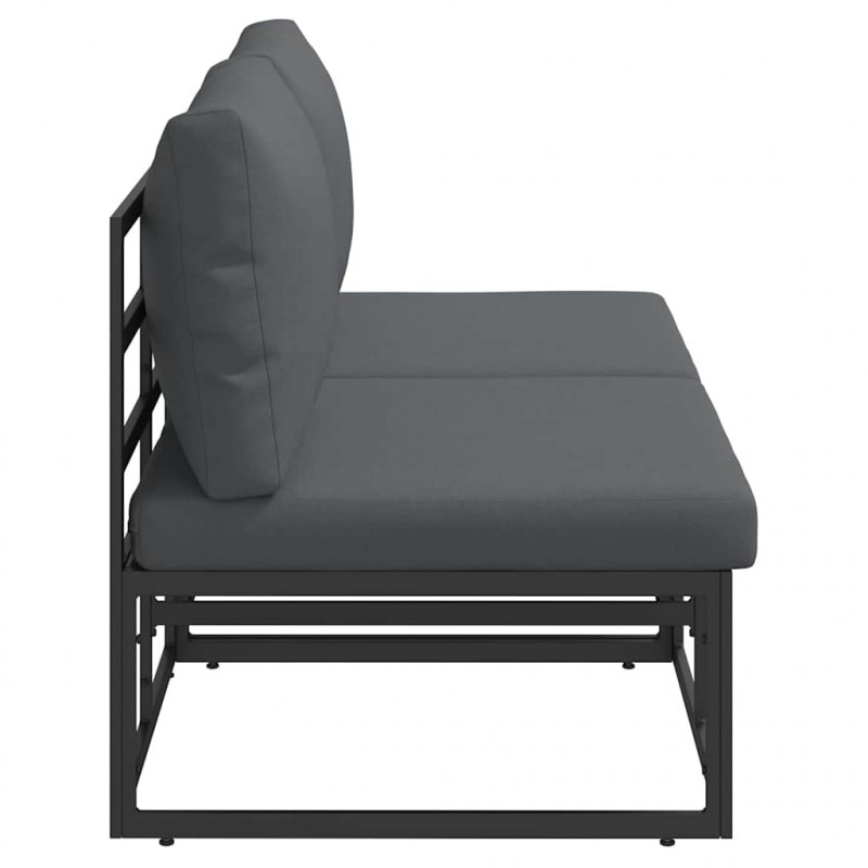 Meble Ogrodowe 2 Sztuka Czarny i antracyt 70 x 71,5 x 71 cm