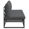 Meble Ogrodowe 2 Sztuka Czarny i antracyt 70 x 71,5 x 71 cm