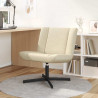 Fotel obrotowy Kremowy 63 x 75 x 76 cm tkanina