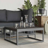 Meble Ogrodowe Czarny 70 x 70 x32 cm Metal