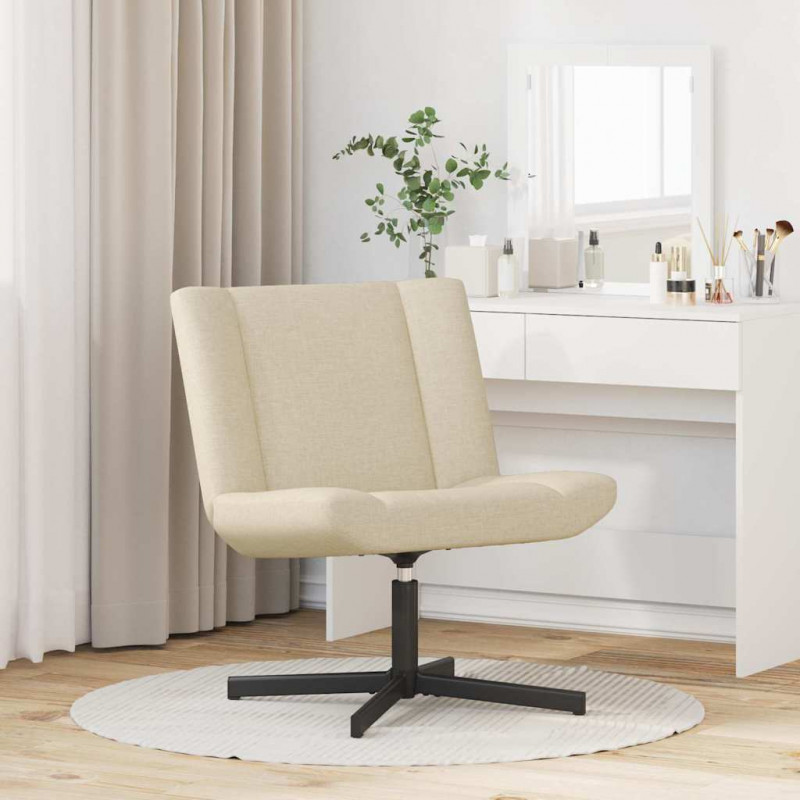 Fotel obrotowy Kremowy 63 x 75 x 76 cm tkanina