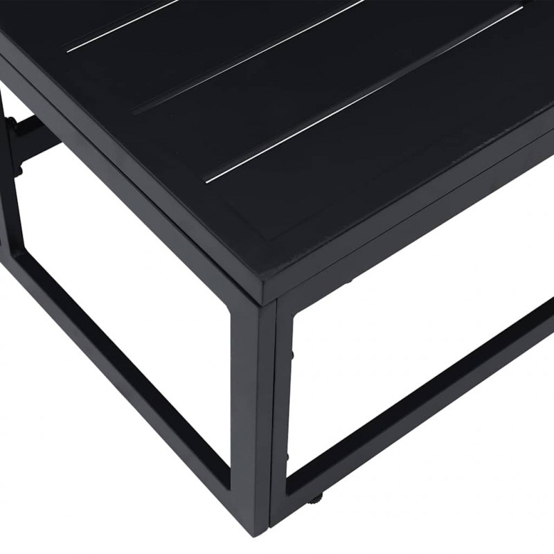 Meble Ogrodowe Czarny 70 x 70 x32 cm Metal