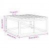 Meble Ogrodowe Czarny 70 x 70 x32 cm Metal