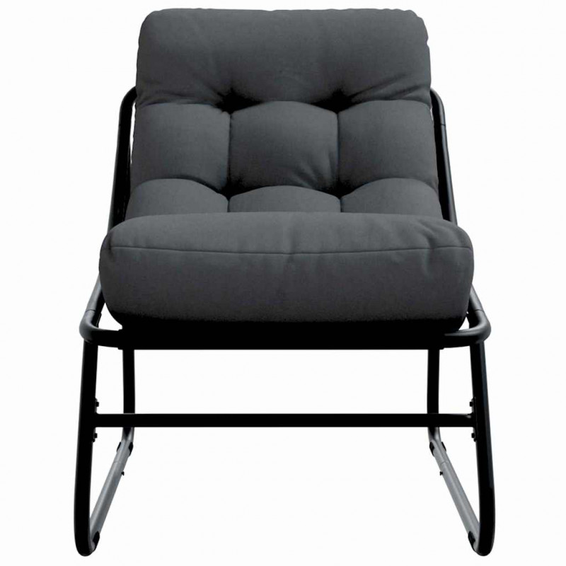 Meble ogrodowe z poduszką 2 pcs Czarny 60,5 x 81 x 71 cm