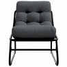 Meble ogrodowe z poduszką 2 pcs Czarny 60,5 x 81 x 71 cm