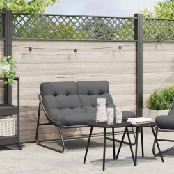 Meble ogrodowe Czarny 110 x 81 x 71 cm Stal malowana proszkowo