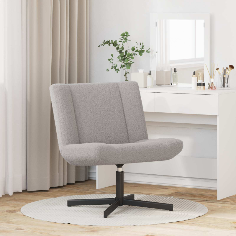Fotel obrotowy Jasnoszary 63 x 75 x 76 cm Owczy Skór