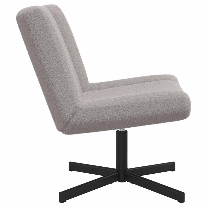 Fotel obrotowy Jasnoszary 63 x 75 x 76 cm Owczy Skór