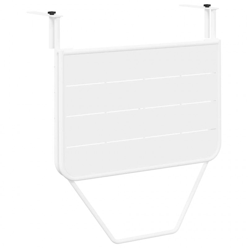 Stół Wiszący na Balkon Biały 60 x 39 x 65 cm Stal