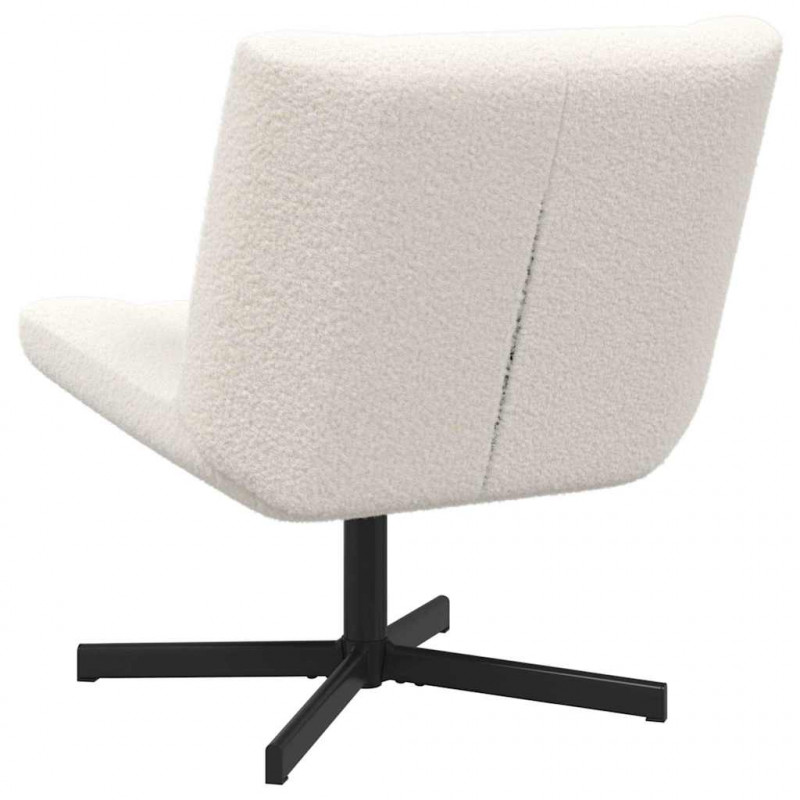 Fotel obrotowy Kremowy 63 x 75 x 76 cm Owczy Skór