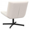 Fotel obrotowy Kremowy 63 x 75 x 76 cm Owczy Skór