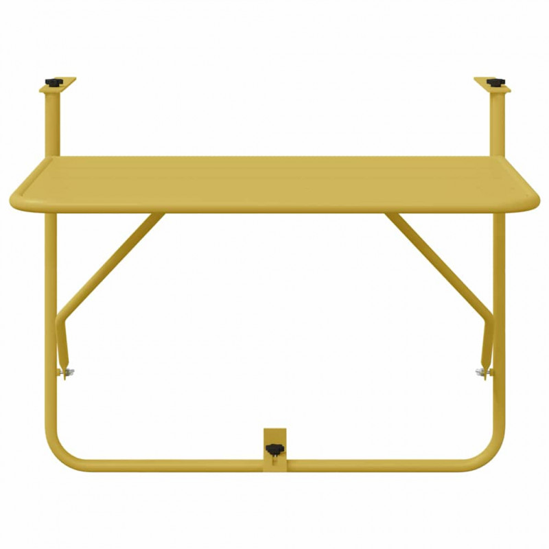 Stół Wiszący na Balkon złoty 60 x 39 x 65 cm Stal