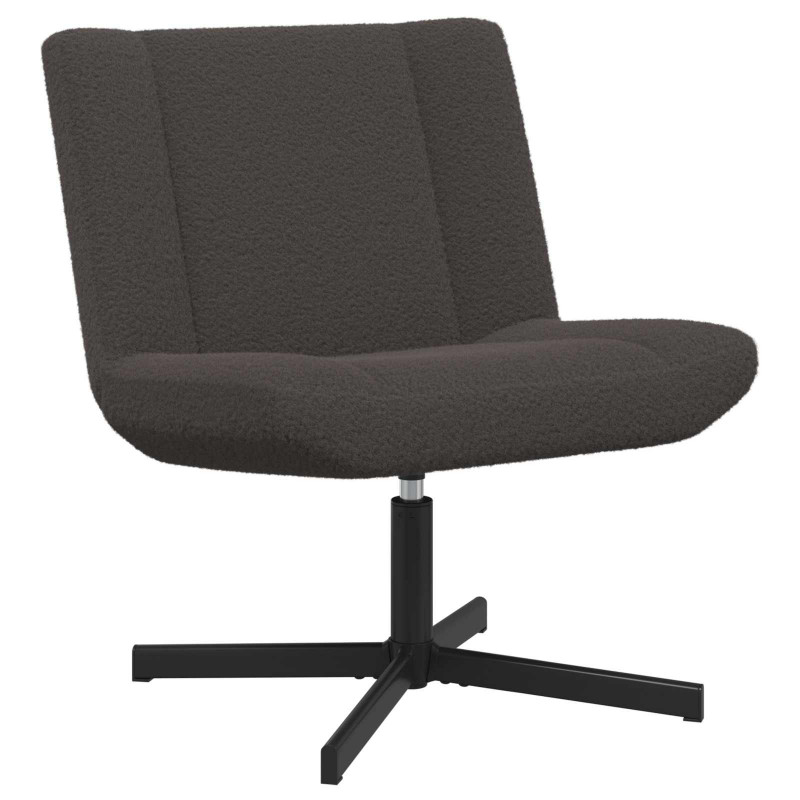 Fotel obrotowy Ciemnoszary 63 x 75 x 76 cm Owczy Skór
