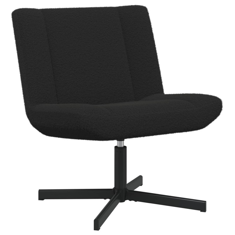 Fotel obrotowy Czarny 63 x 75 x 76 cm Owczy Skór