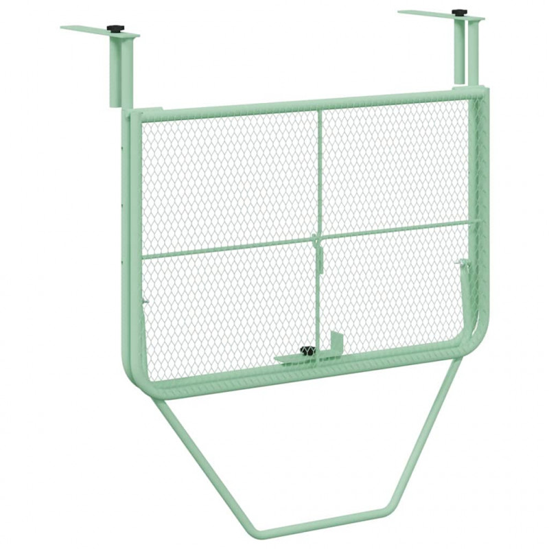 Stół Wiszący na Balkon Miętowa zieleń 60 x 39 x 65 cm Stal