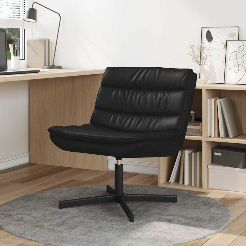 Fotel obrotowy Czarny 63 x 75 x 76 cm PU