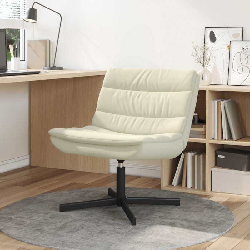 Fotel obrotowy Kremowy 63 x 75 x 76 cm PU