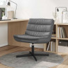 Fotel obrotowy Szary 63 x 75 x 76 cm PU