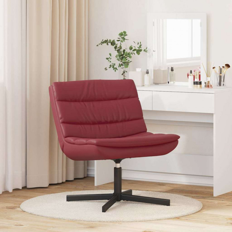Fotel obrotowy Czerwone wino 63 x 75 x 76 cm PU