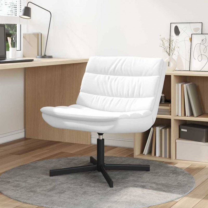 Fotel obrotowy Biały 63 x 75 x 76 cm PU