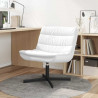 Fotel obrotowy Biały 63 x 75 x 76 cm PU