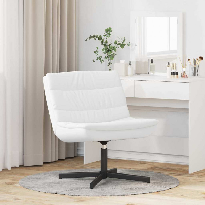 Fotel obrotowy Biały 63 x 75 x 76 cm PU