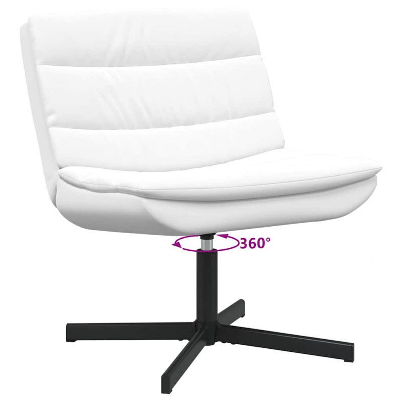 Fotel obrotowy Biały 63 x 75 x 76 cm PU