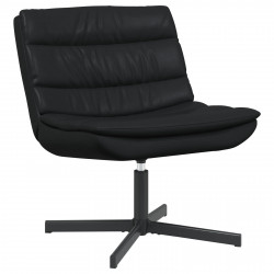Fotel obrotowy Czarny 63 x 75 x 76 cm Błyszczący PU
