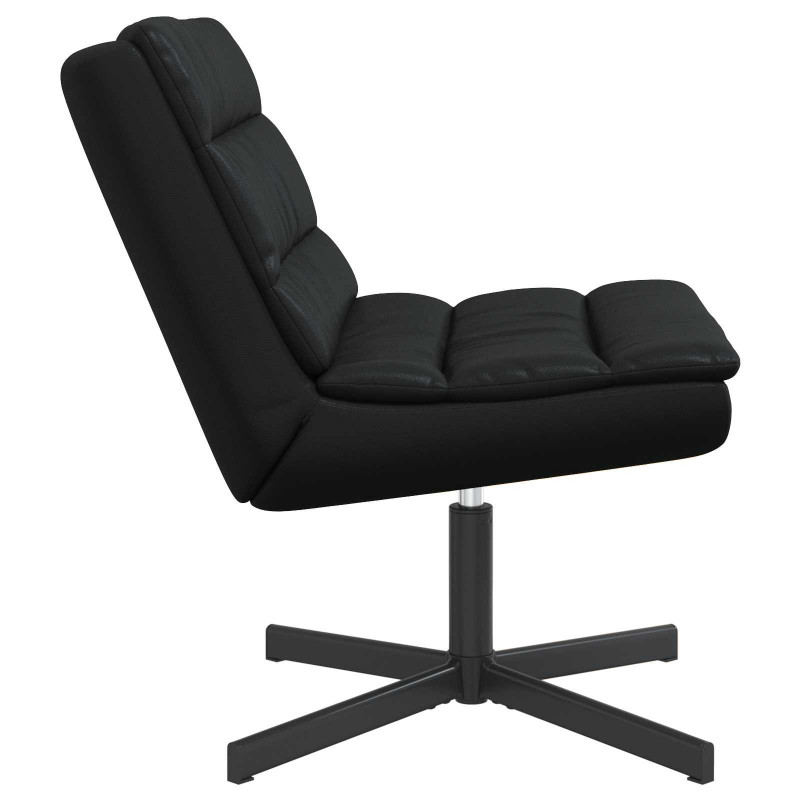 Fotel obrotowy Czarny 63 x 75 x 76 cm Błyszczący PU
