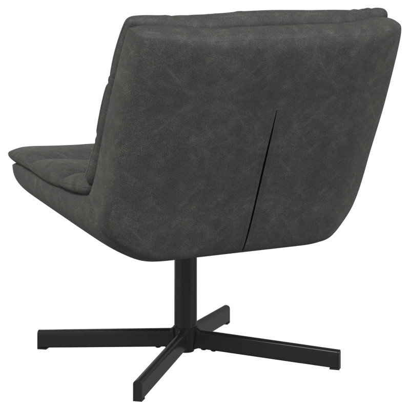 Fotel obrotowy Czarny 63 x 75 x 76 cm Antyczny PU