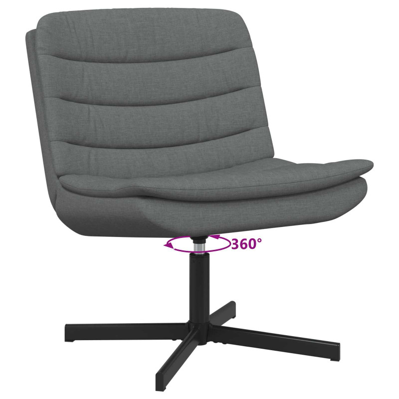 Fotel obrotowy Ciemnoszary 63 x 75 x 76 cm tkanina