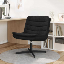Fotel obrotowy Czarny 63 x 75 x 76 cm tkanina