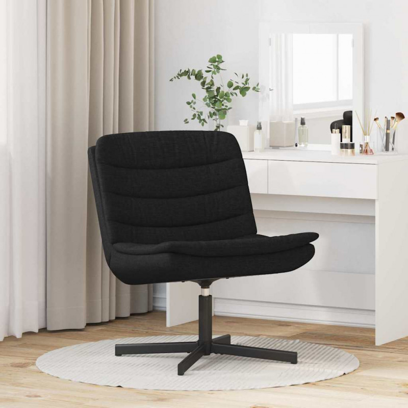 Fotel obrotowy Czarny 63 x 75 x 76 cm tkanina