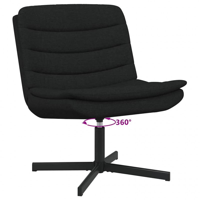 Fotel obrotowy Czarny 63 x 75 x 76 cm tkanina