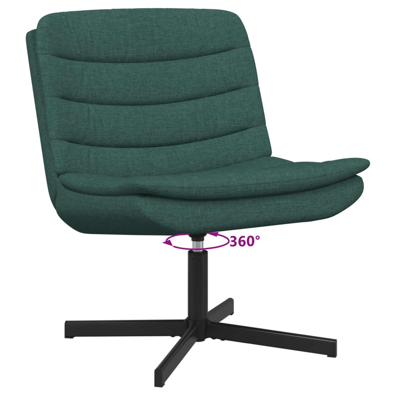 Fotel obrotowy Ciemna zieleń 63 x 75 x 76 cm tkanina